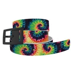 C4 Sunset Tie Dye Ladies Belt With Black Buckle