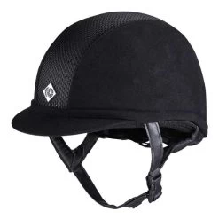 Charles Owen AYR8 Plus Helmet In Black Microsuede