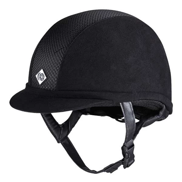 Charles Owen AYR8 Plus Helmet In Black Microsuede