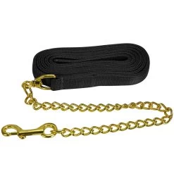 Jacks Lead Flat Nylon With 24 Inch Solid Brass Chain