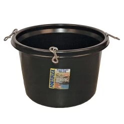Fortiflex Round Feed Tub 30 Qt Black