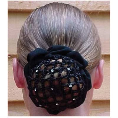 Hair Net Scrunchie With Rhinestones