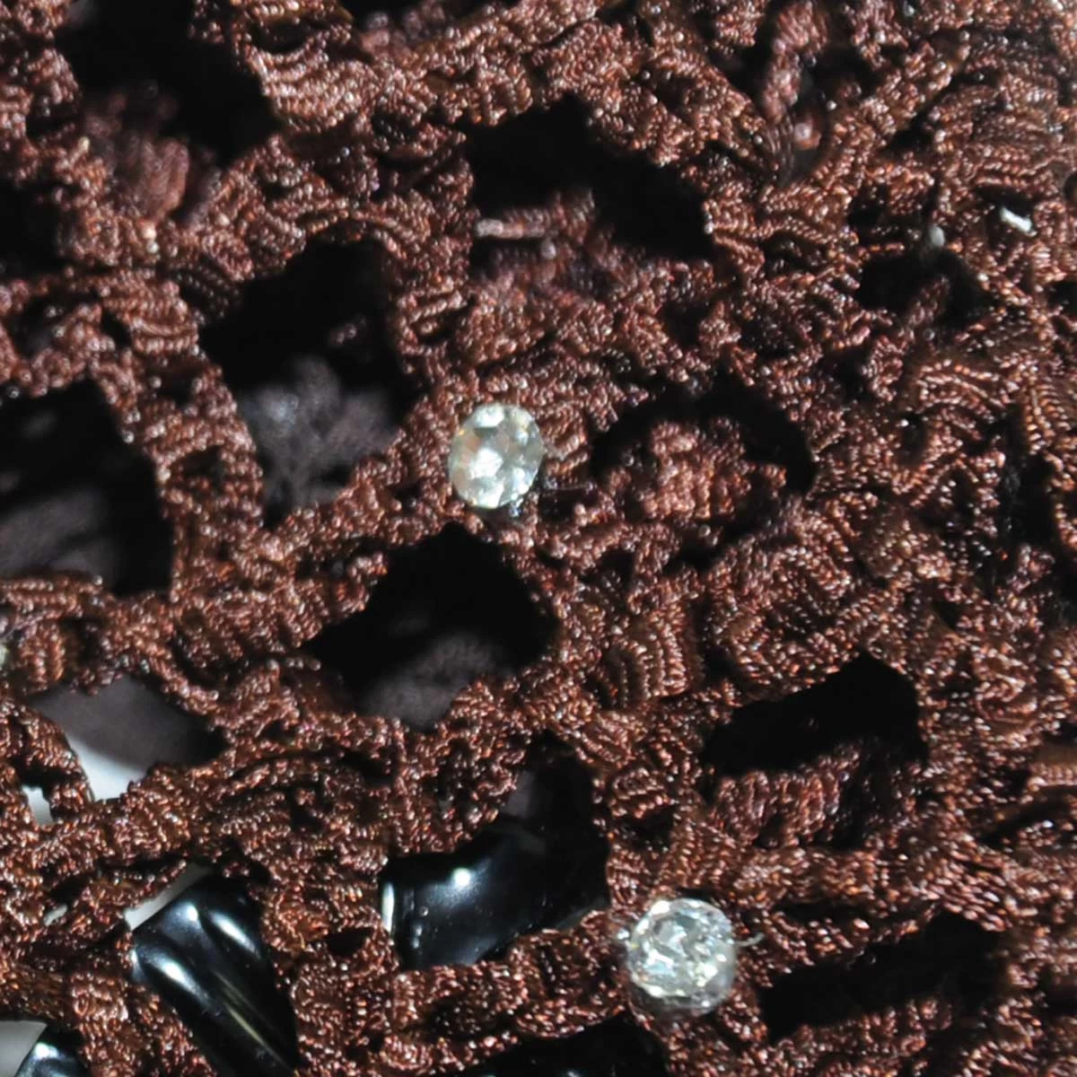 Hair Net Scrunchie With Rhinestones - Image 2