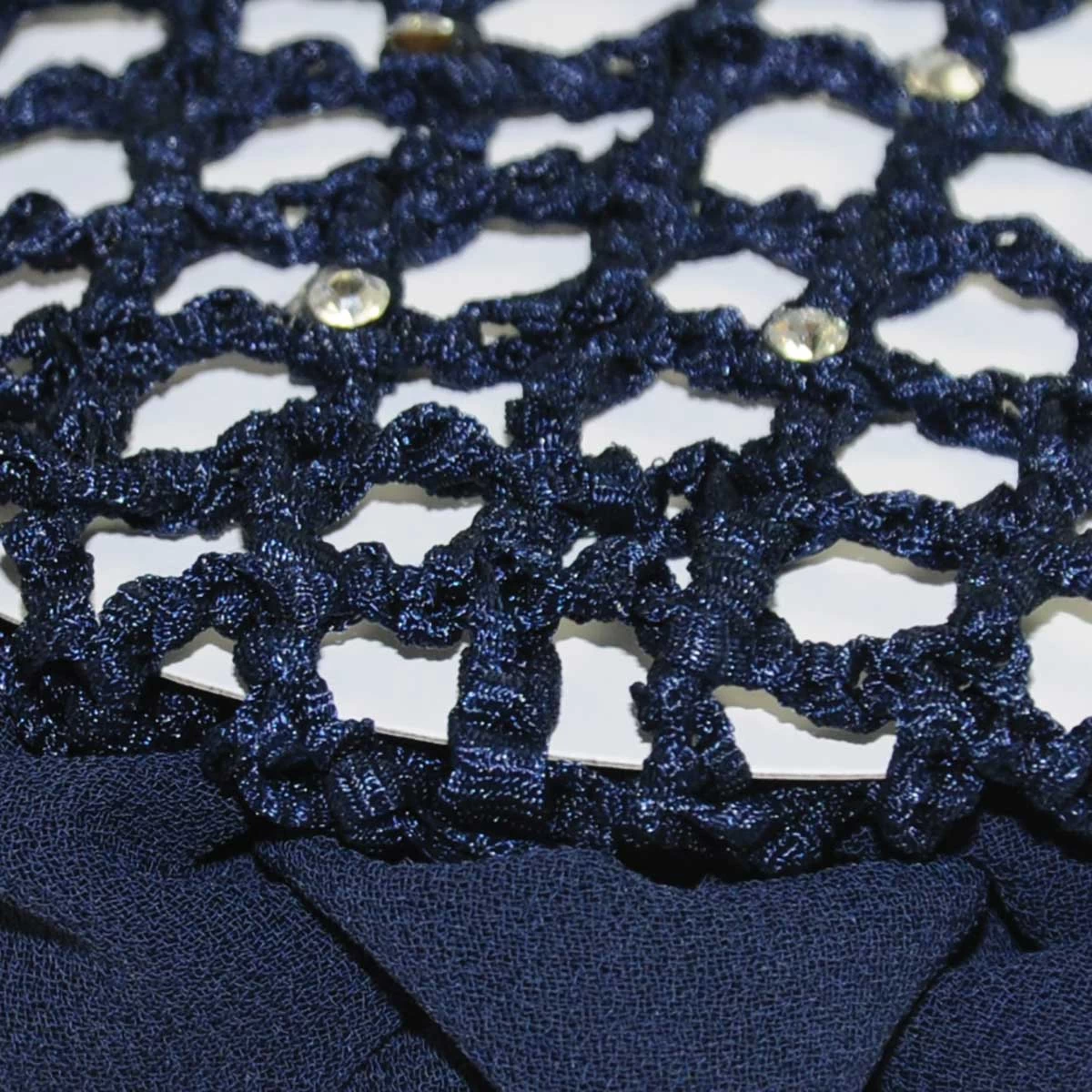 Hair Net Scrunchie With Rhinestones - Image 6