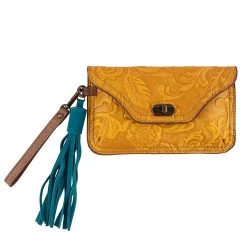 Catchfly Gold Tooled Small Clutch