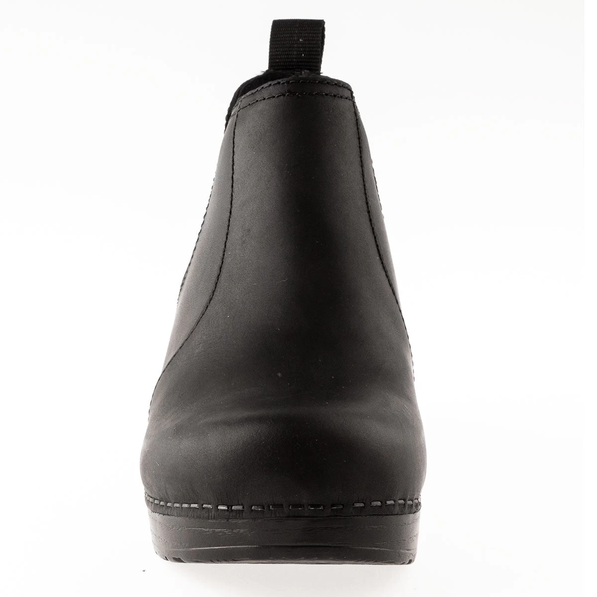 Dansko Frankie Black Oiled Jodpur Style Stapled Ladies Clog - Image 5