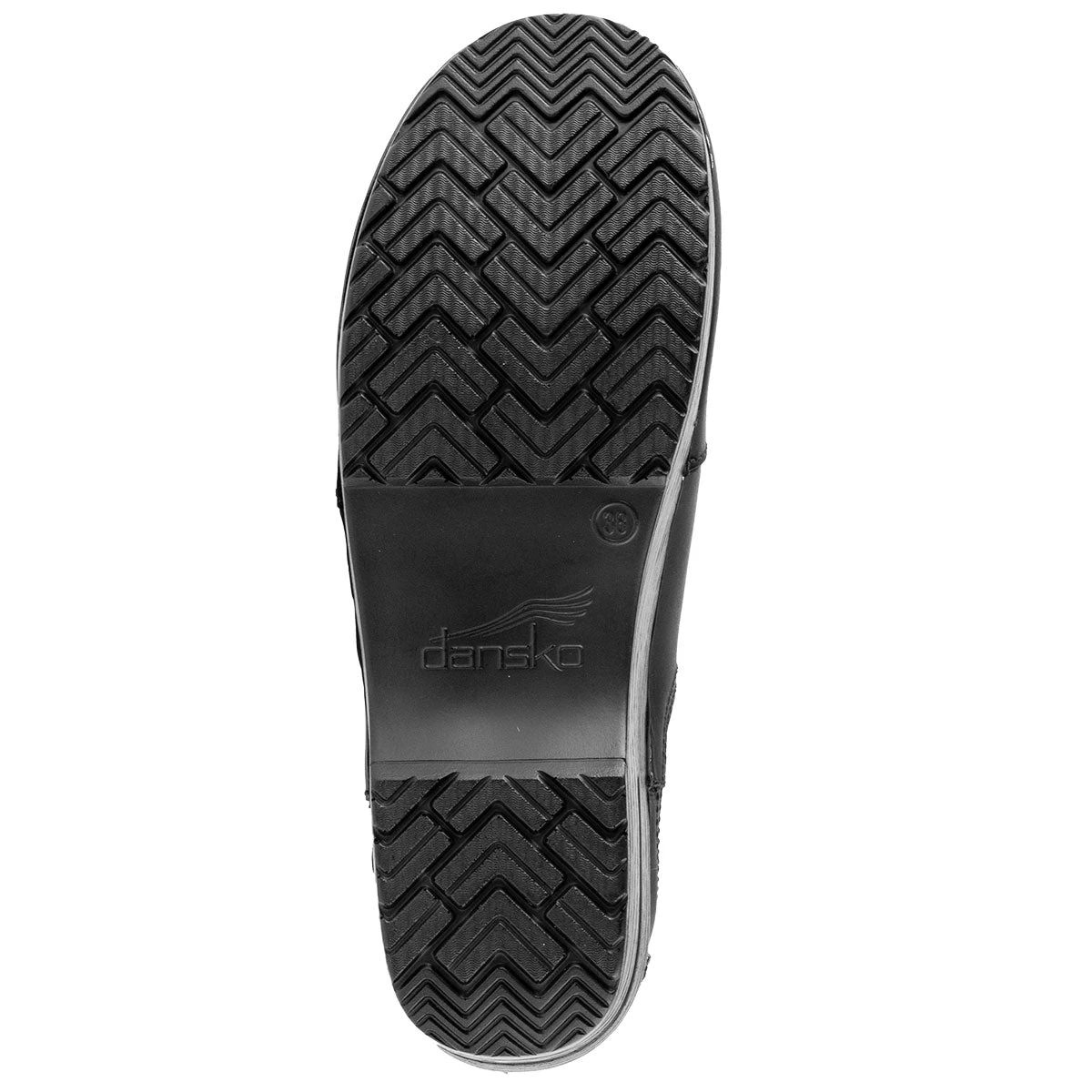 Dansko Frankie Black Oiled Jodpur Style Stapled Ladies Clog - Image 10