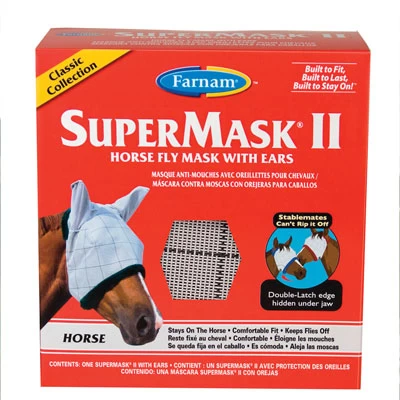 Farnam Supermask II Classic Fly Mask With Ears - Horse - Image 2