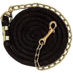 Weaver Leather Weaver Poly Lead With Brass Plated Chain - 8ft