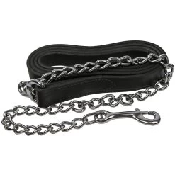 Perris Leather Lead With 30 In Chrome Chain