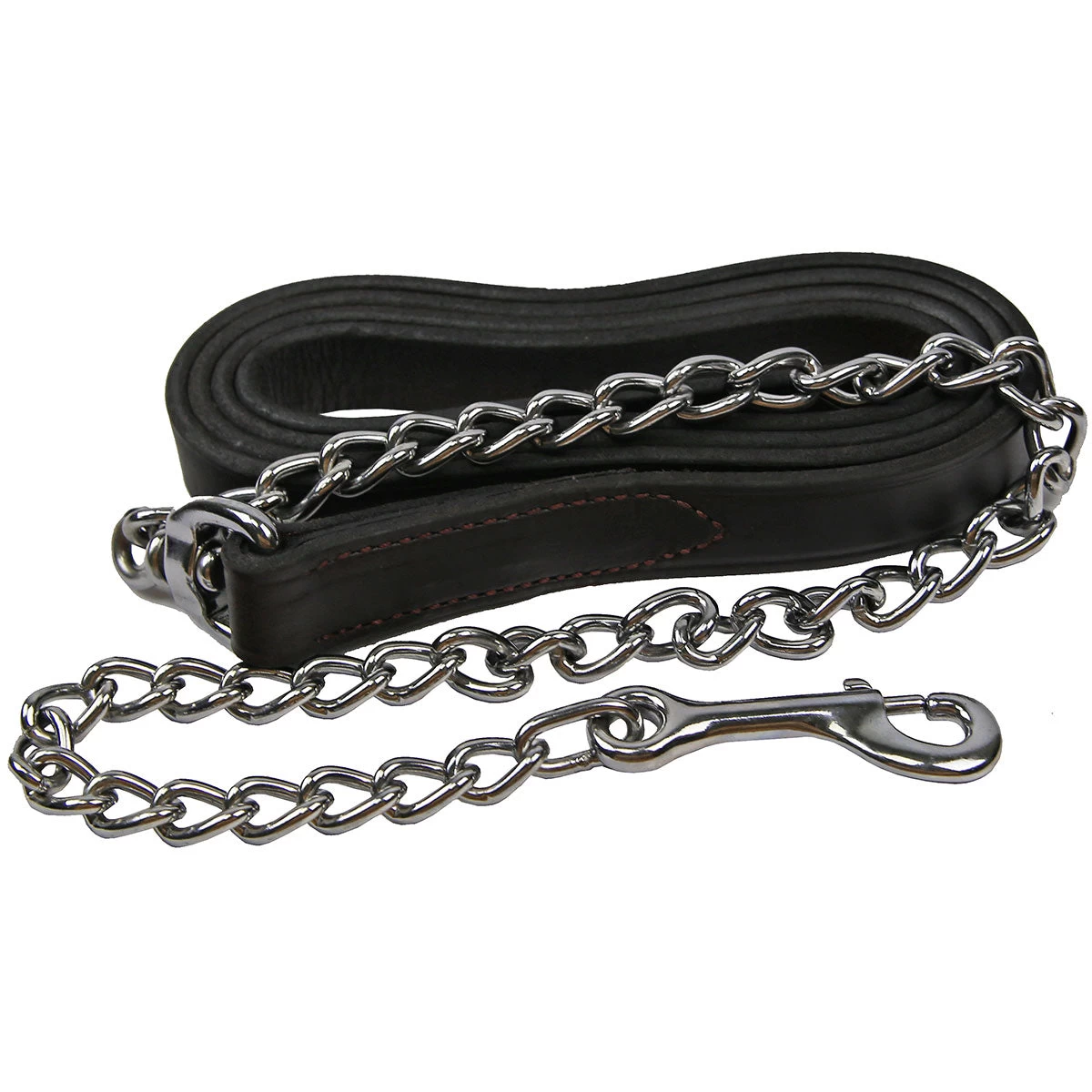 Perris Leather Lead With 30 In Chrome Chain - Image 3