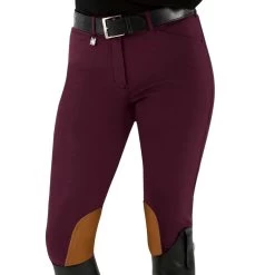ROMFH Sarafina Euroseat Knee Patch Ladies Breech - Burgundy