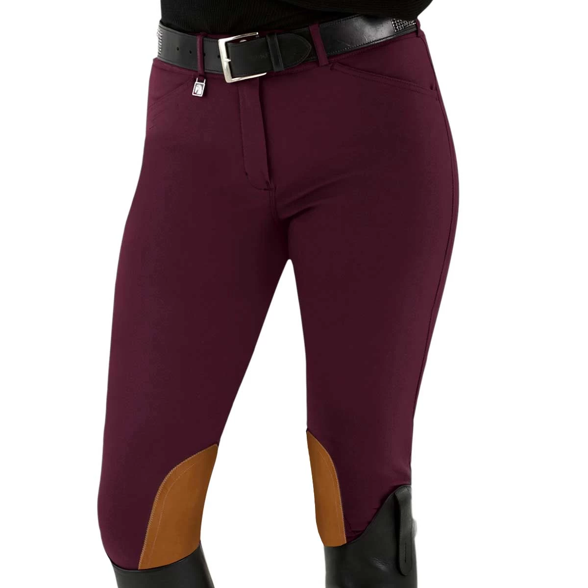 ROMFH Sarafina Euroseat Knee Patch Ladies Breech - Burgundy