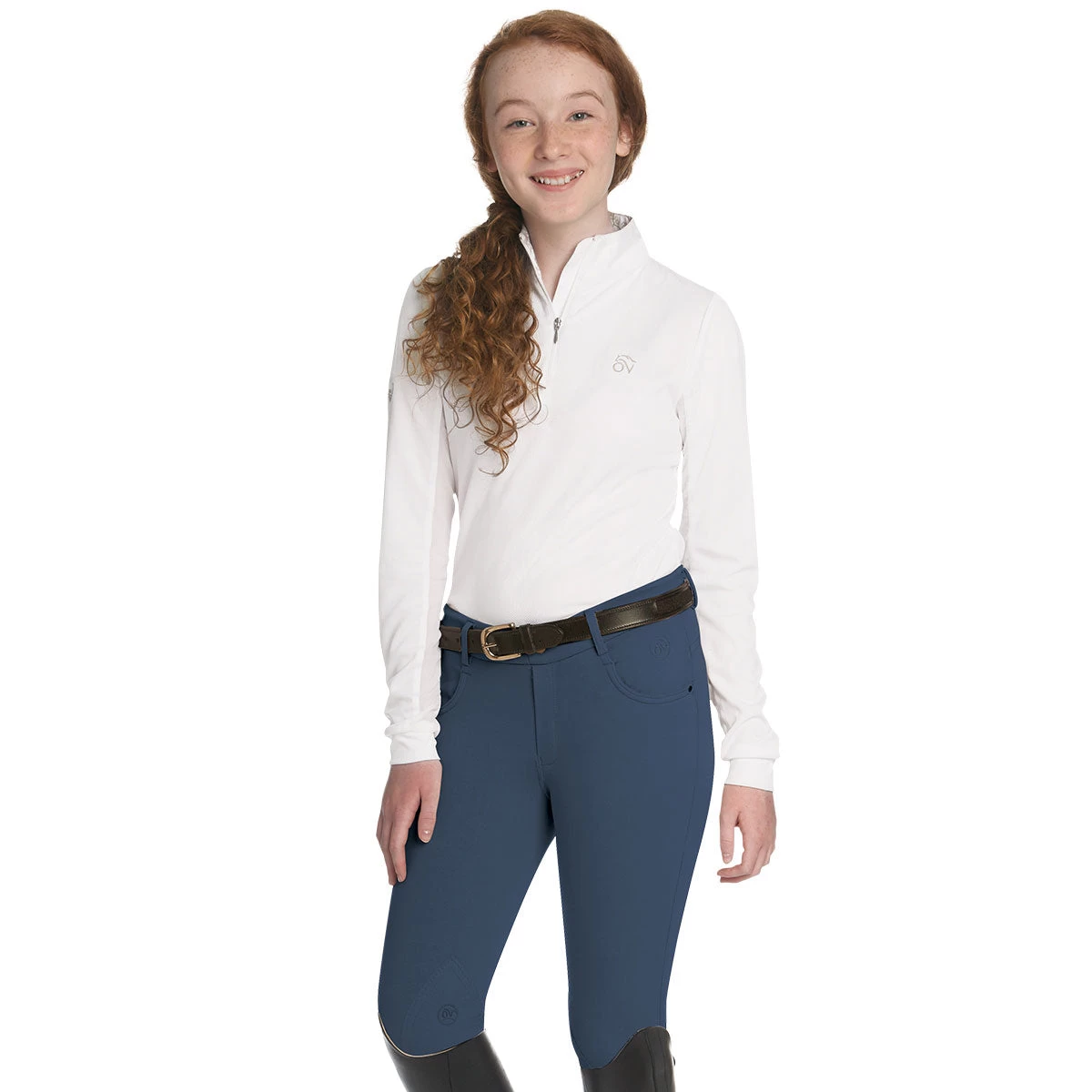 Ovation Euro Melange Knee Patch Girls Breech - Image 2