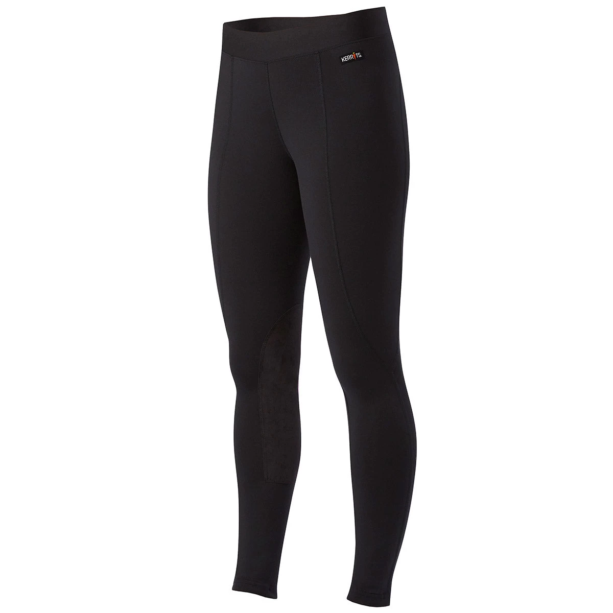 Kerrits Flow Rise Performance Knee Patch Ladies Tight - Black - Image 3