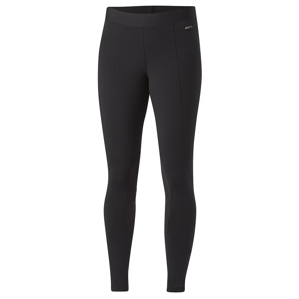 Kerrits Flow Rise Performance Knee Patch Ladies Tight - Black - Image 4