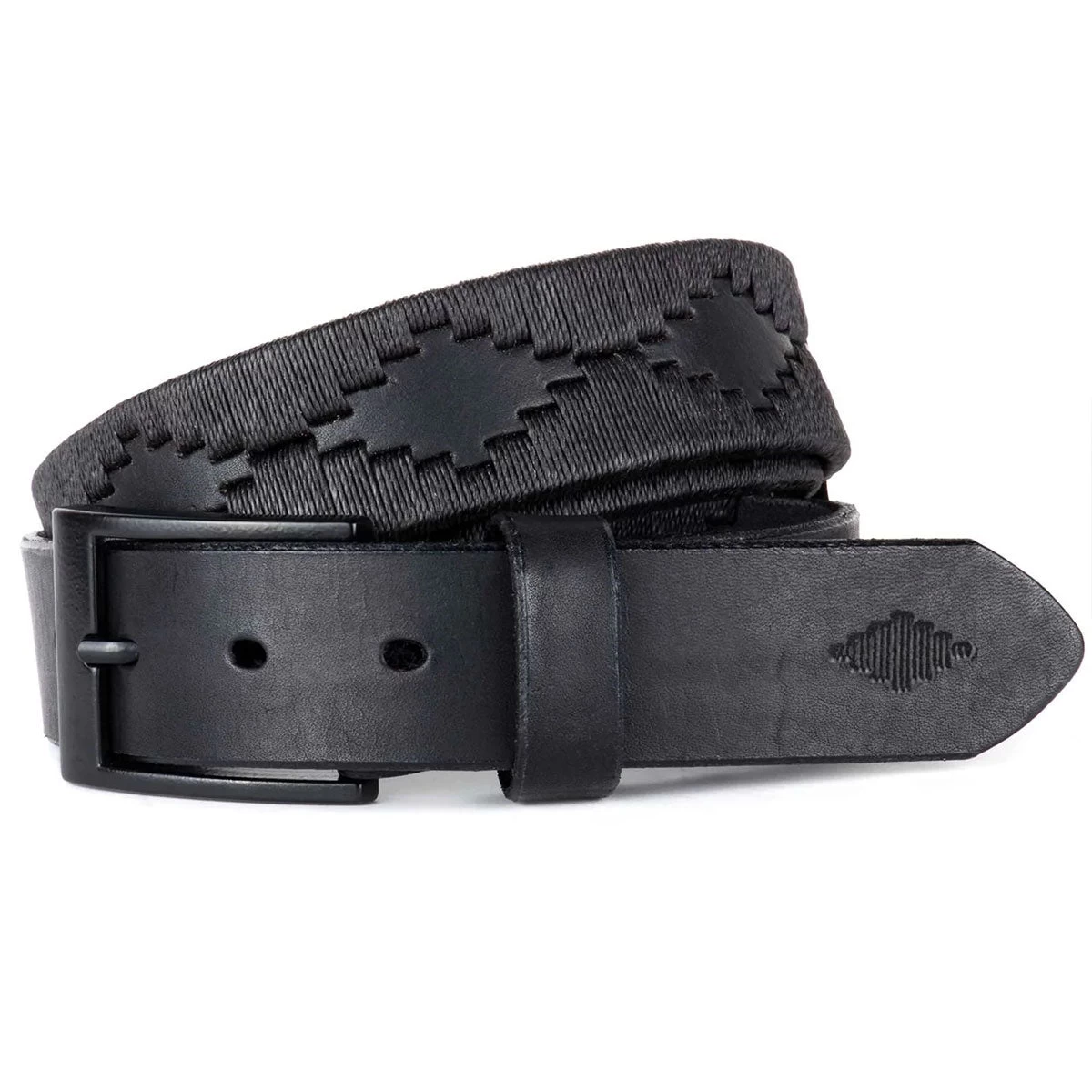 Pampeano Black Bordado Belt