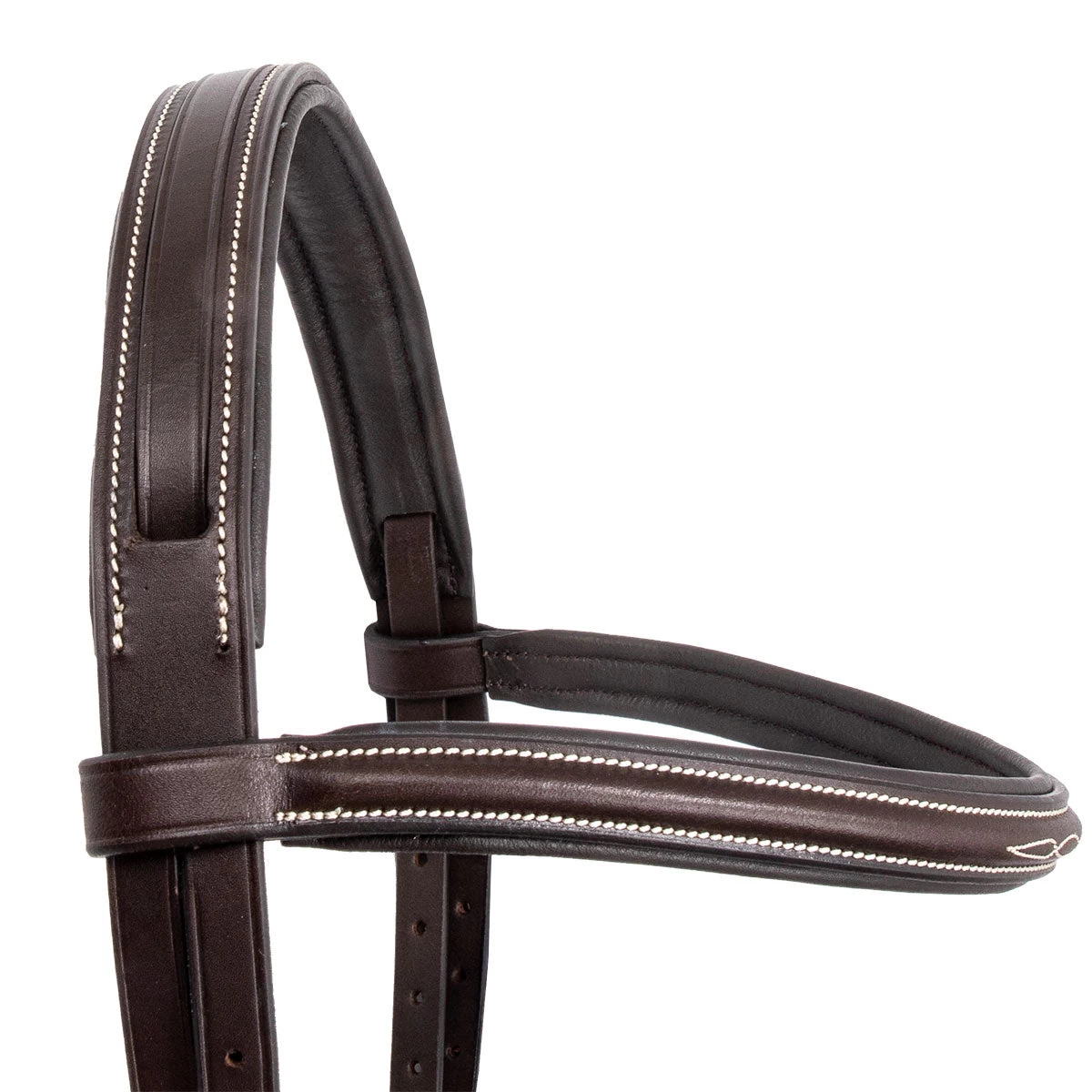 Collegiate Comfort Crown Fancy Stitched Raised Cavesson Bridle - Image 2