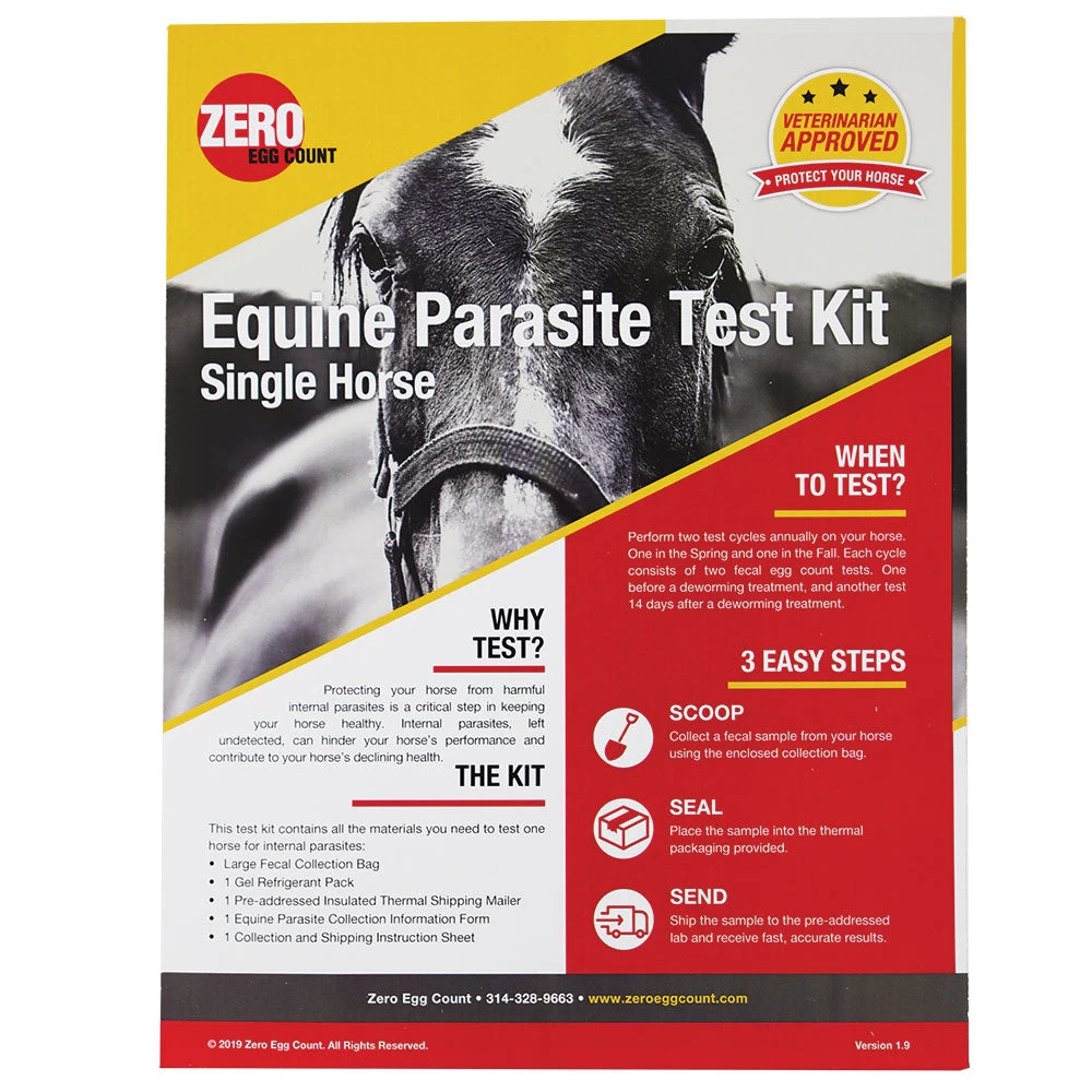 Zero Egg Count Equine Fecal Test Kit