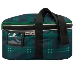 Chestnut Bay Quilted Lined Helmet Bag- Hunter Plaid